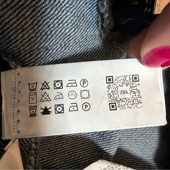 Zara Tank Denim Dress Women’s XS Dark Blue Wash Scoop Neck Zip Back Mini Fitted - Picture 9 of 9